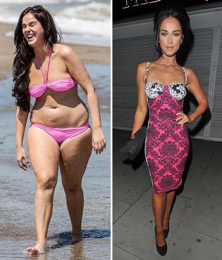 Photo avant et après la perte de poids